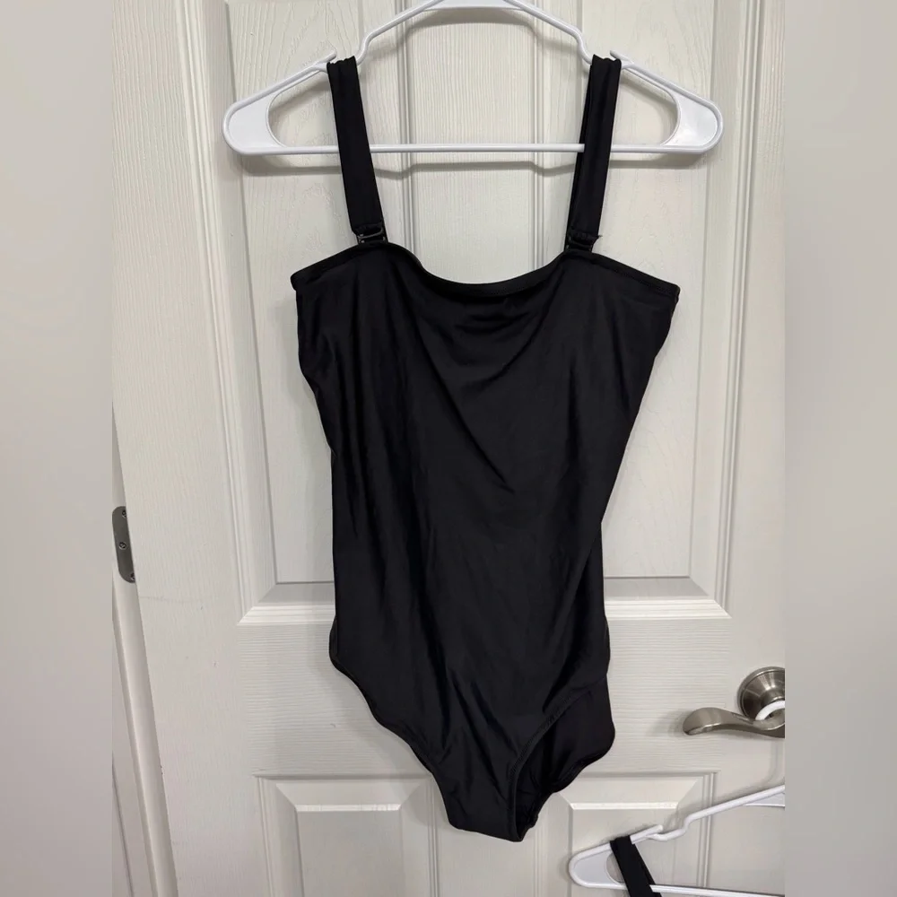 SKIMS Signature Swim Strapless One-Piece - Onyx